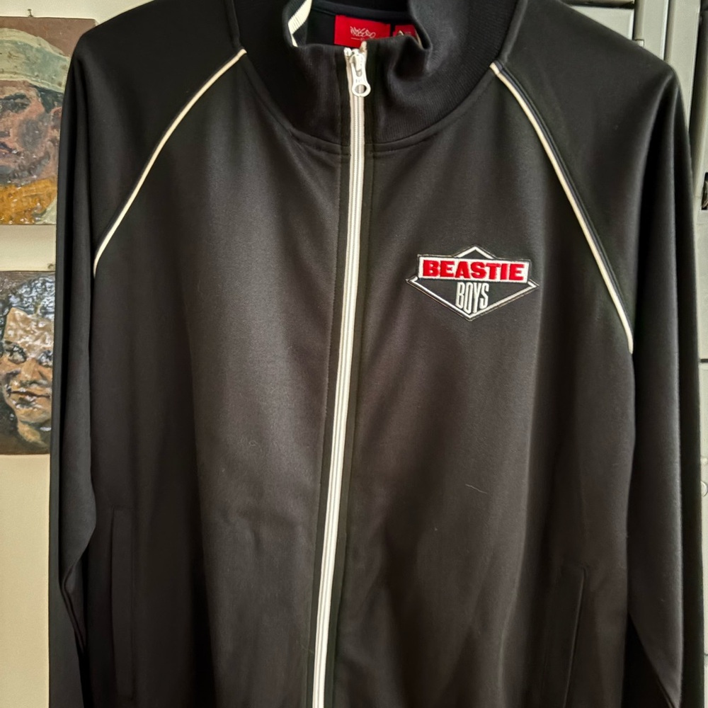 Mossimo Supply Co. Black Varsity Jacket with White Accents Beastie Boys men’s XL